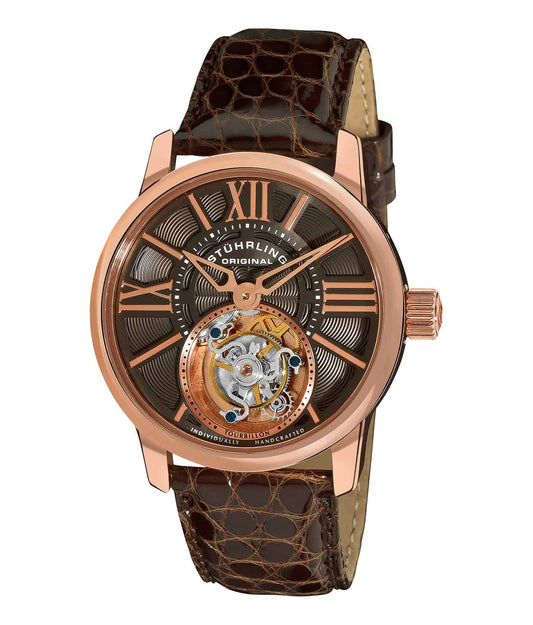 Grey Dial / Rose Case / Brown Band