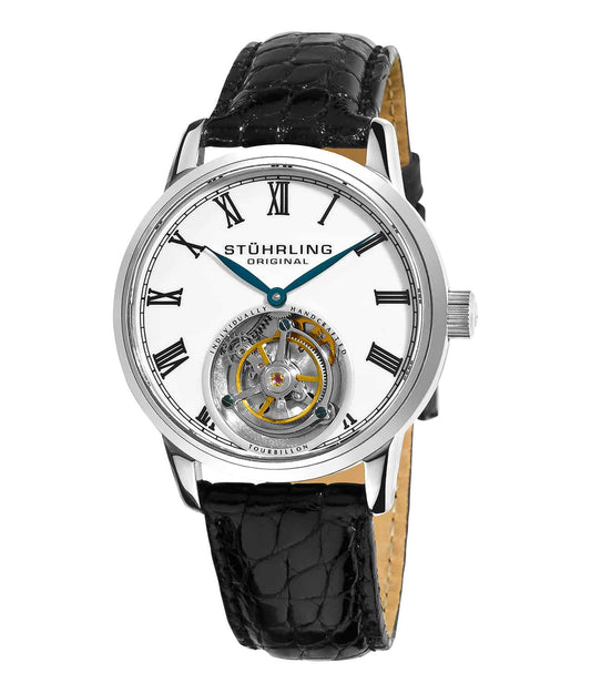 White Dial / Silver Case / Black Band