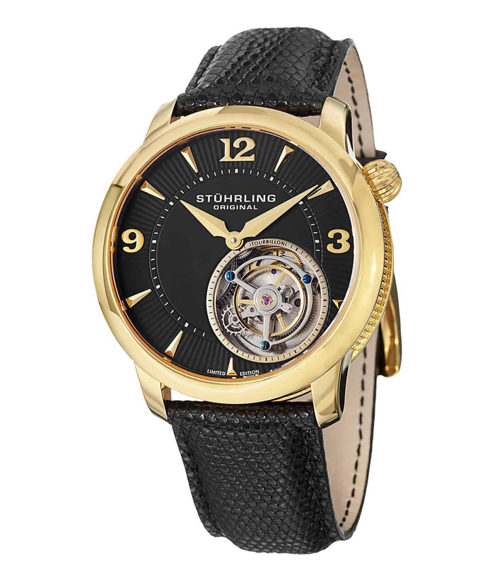 Black Dial / Gold Case / Black Band
