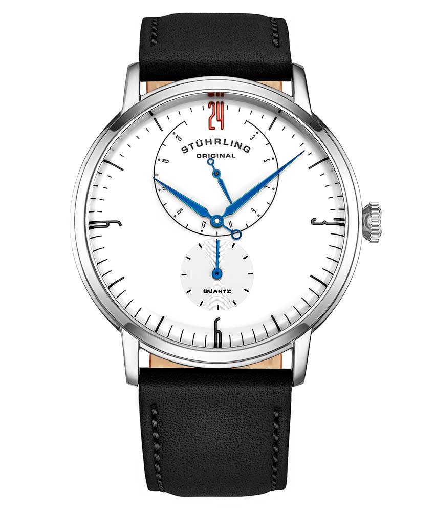 White Dial / Silver Case / Black Band