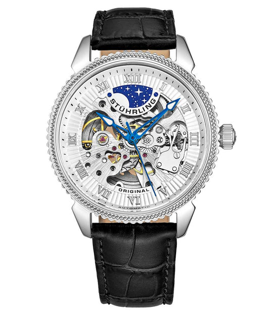 White Dial / Silver Case / Black Band