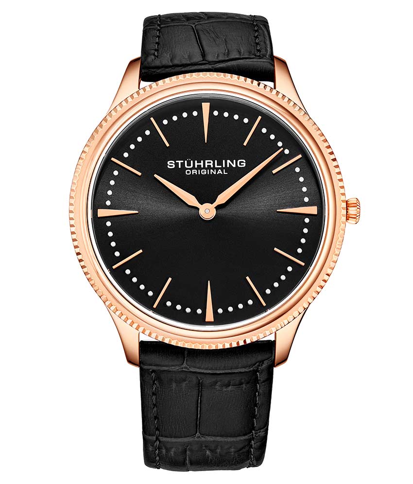 Black Dial / Rose Case / Black Band