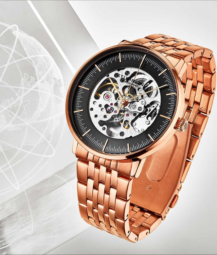 Black Dial / Rose Case / Rose Band