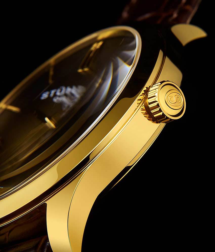Rose Dial / Gold Case / Brown Band