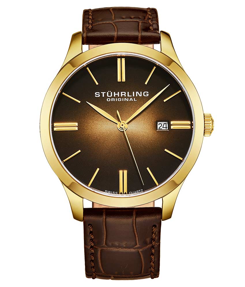 Rose Dial / Gold Case / Brown Band