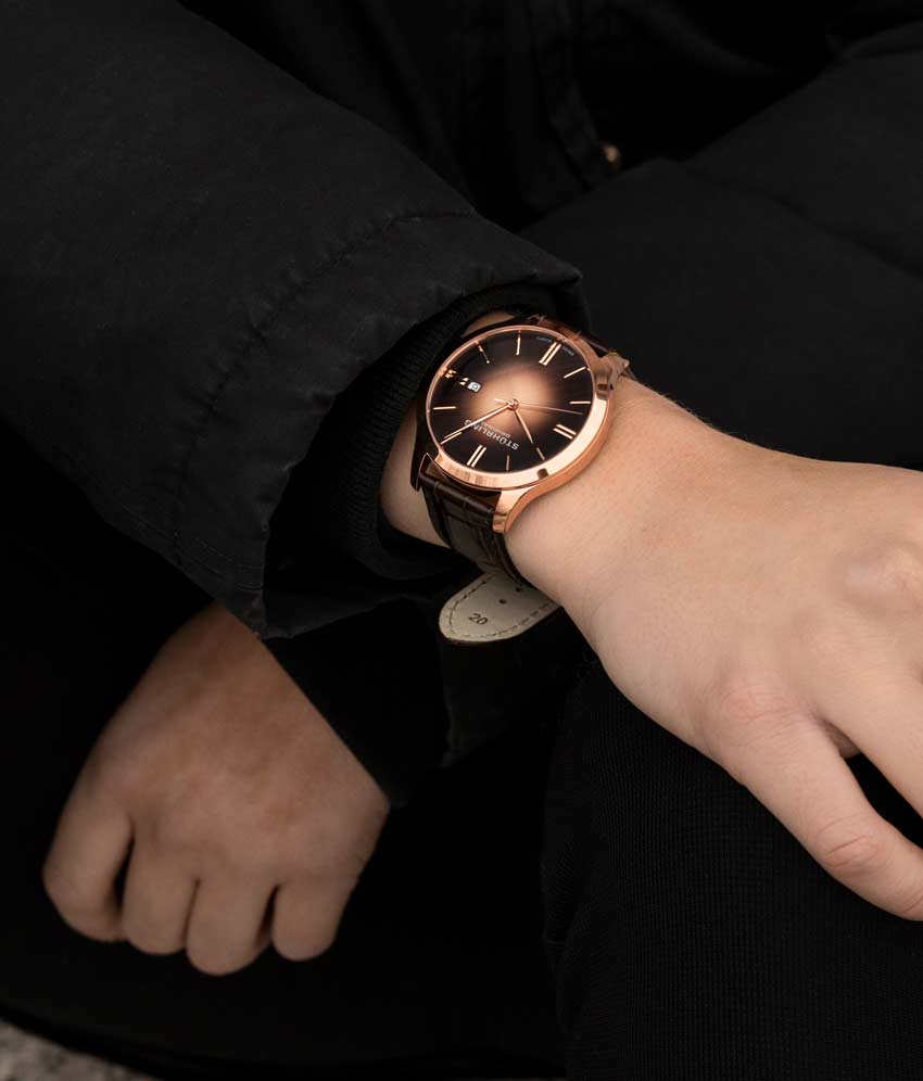 Rose Dial / Rose Case / Brown Band