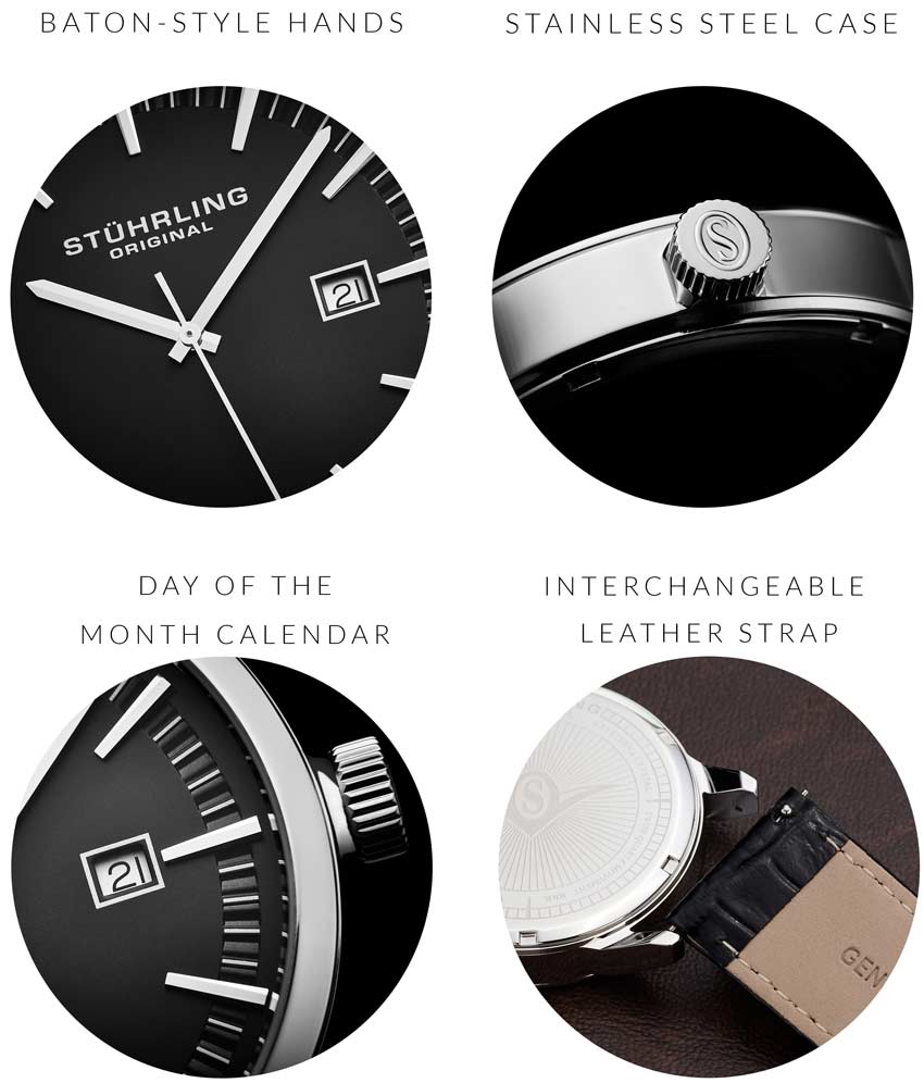 Black Dial / Silver Case / Black Band