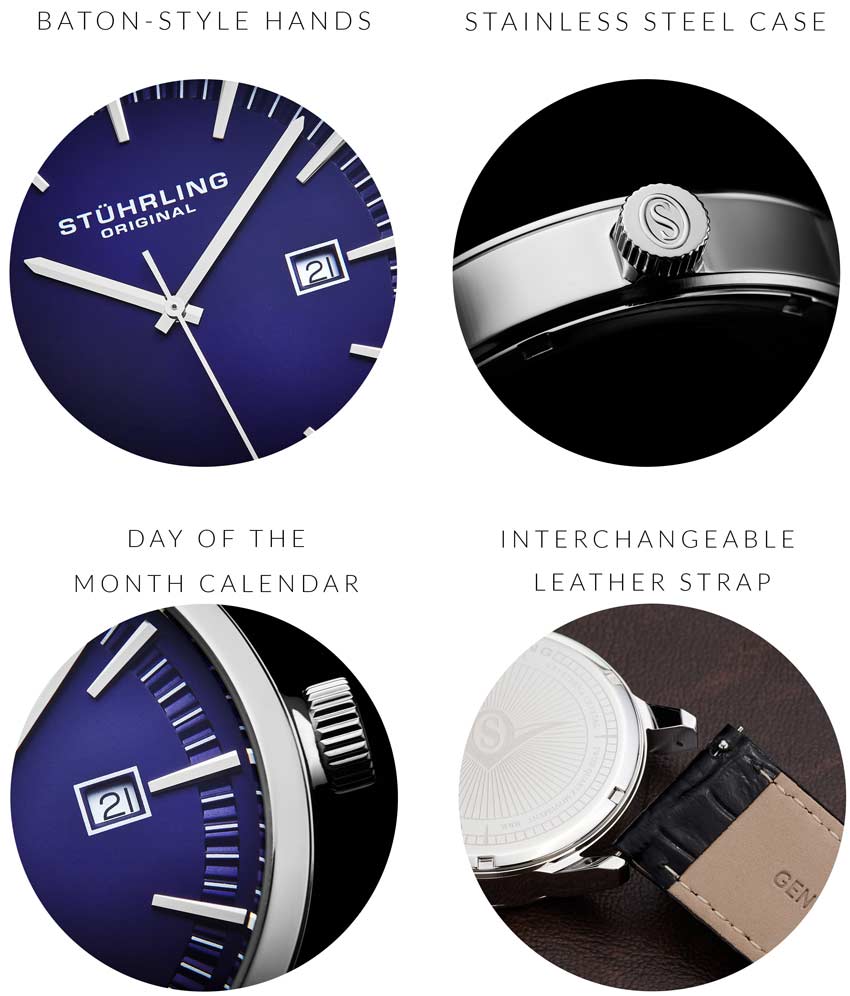 Blue Dial / Silver Case / Black Band