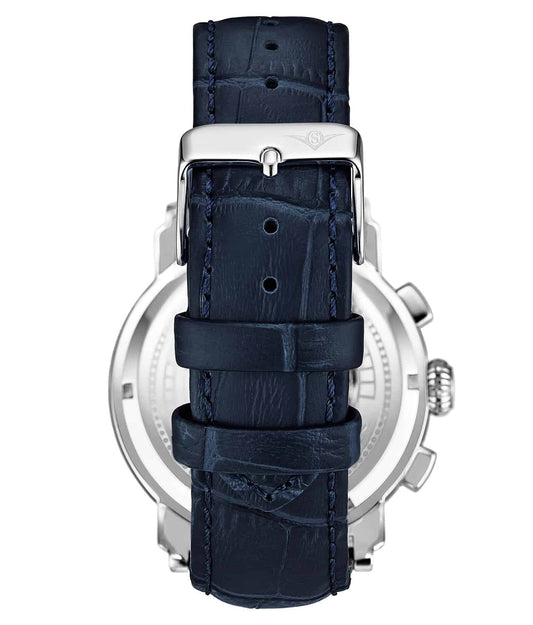 Silver Dial / Silver Case / Blue Band