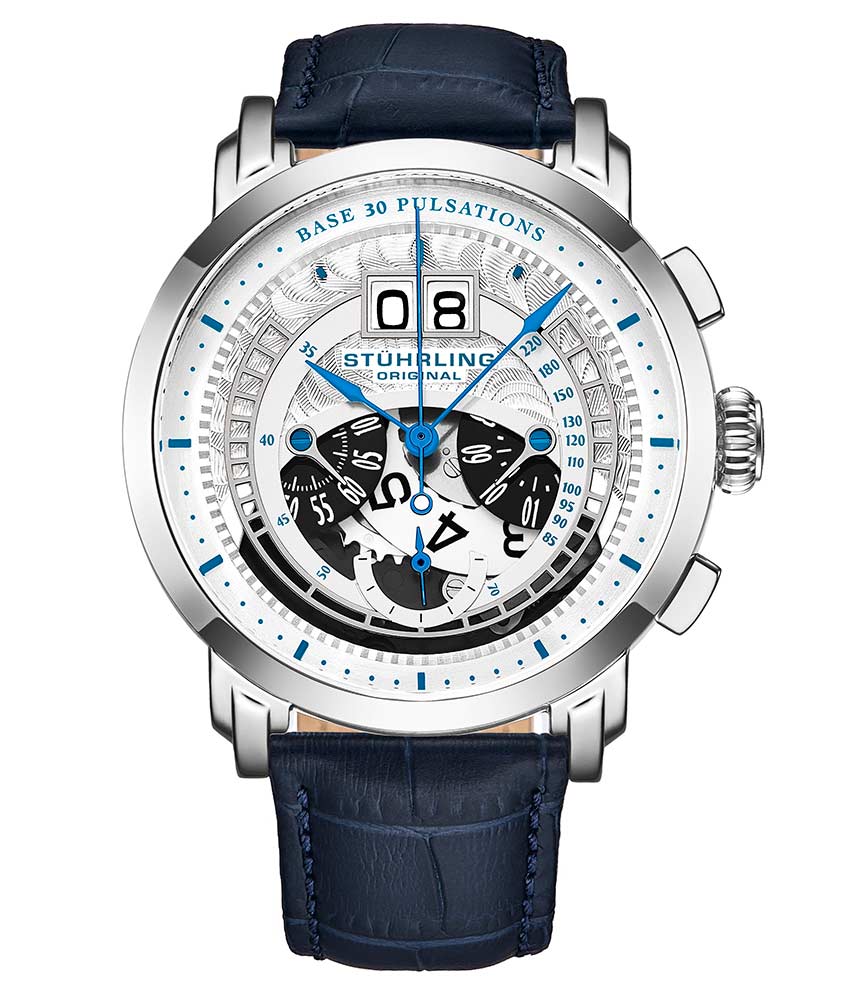 Silver Dial / Silver Case / Blue Band