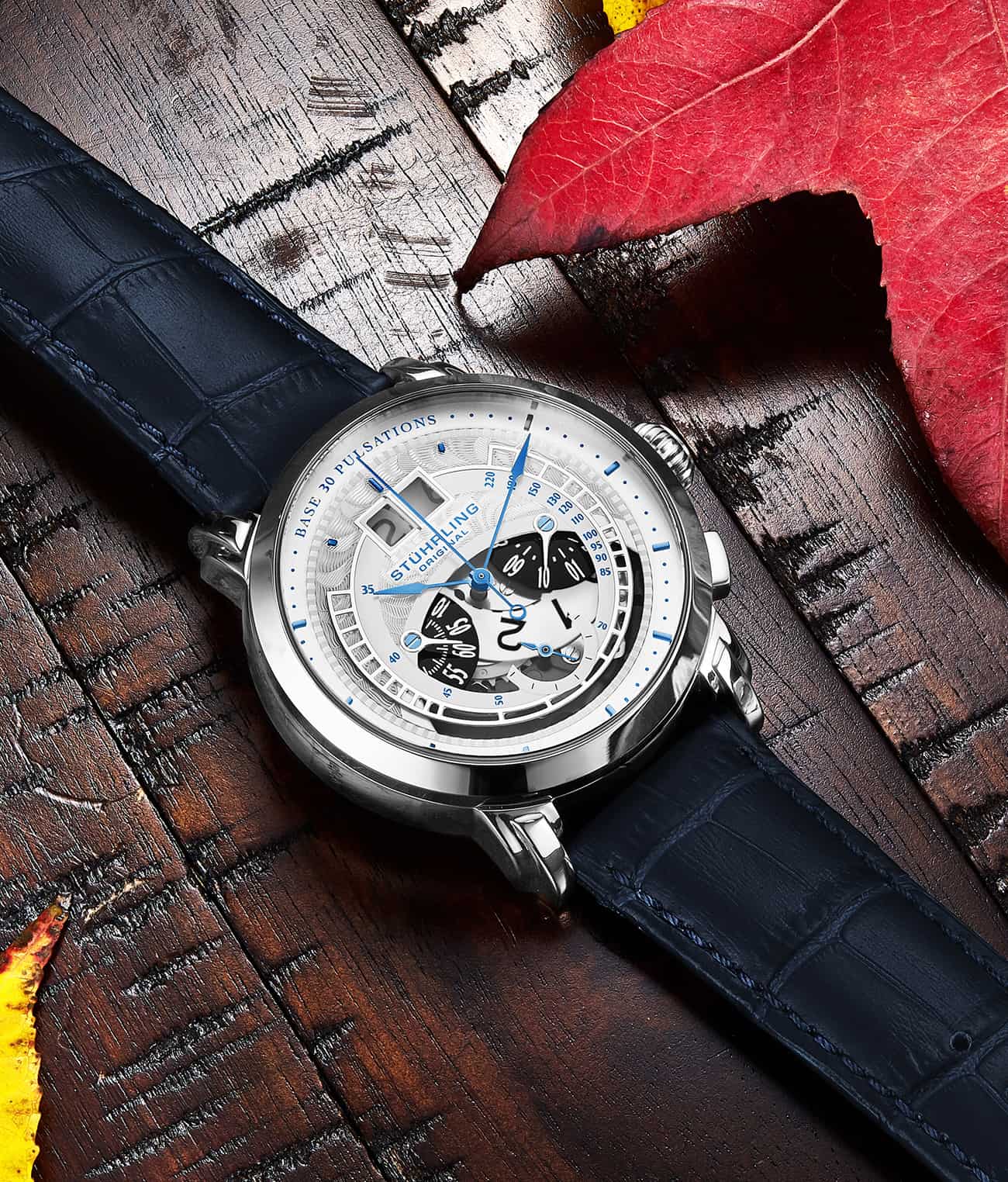 Silver Dial / Silver Case / Blue Band
