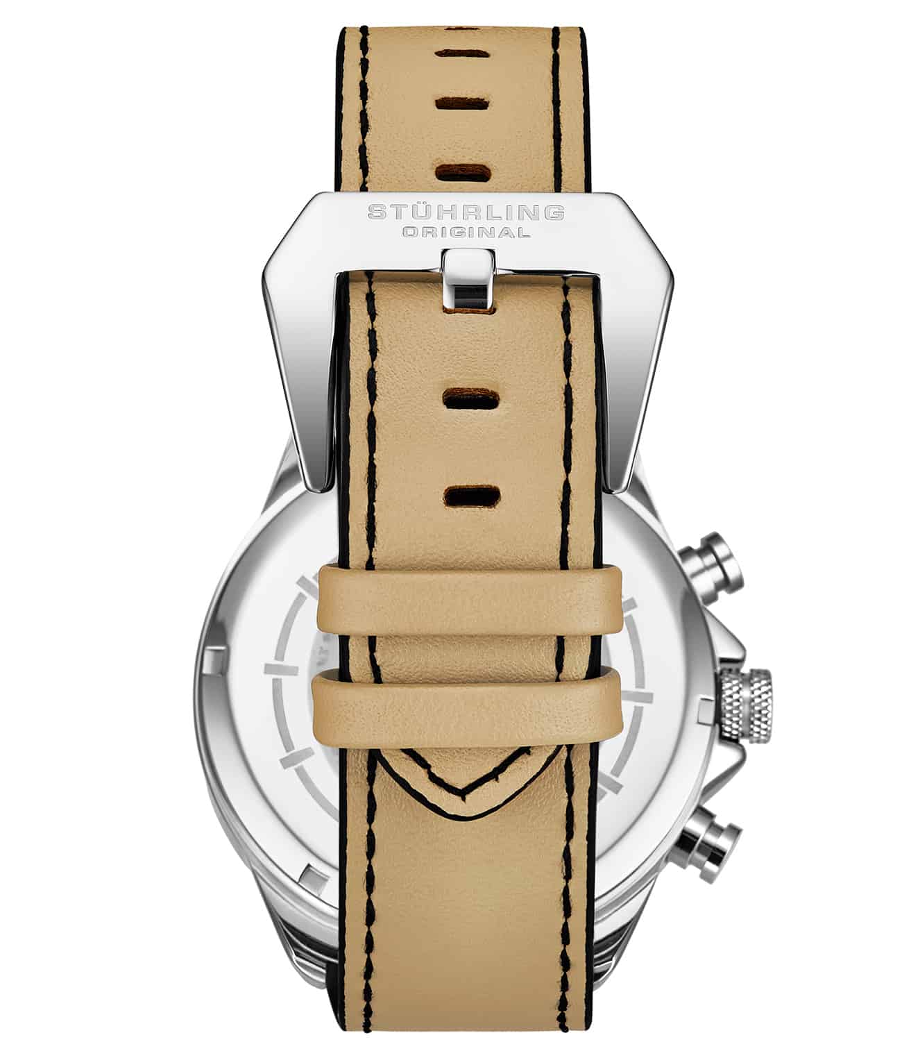 Black Dial / Silver Case / Beige Band