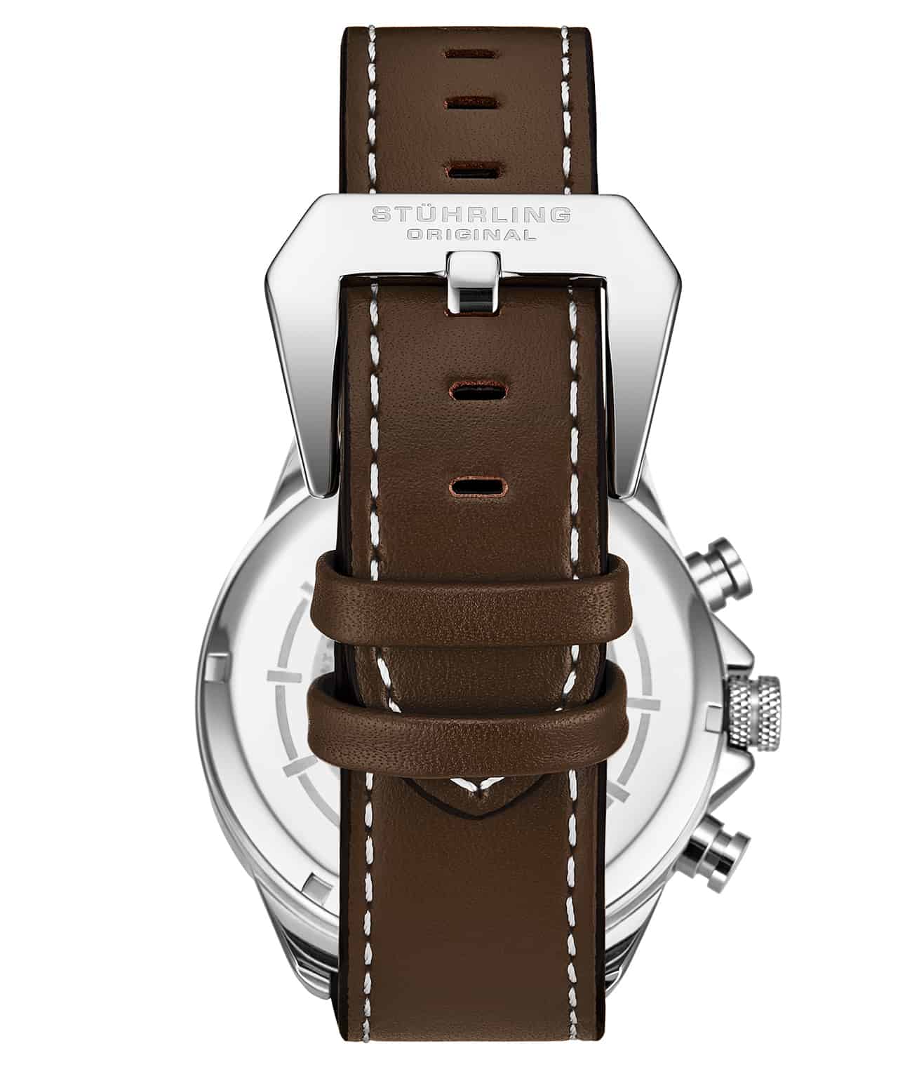 Black Dial / Silver Case / Dark Brown Band