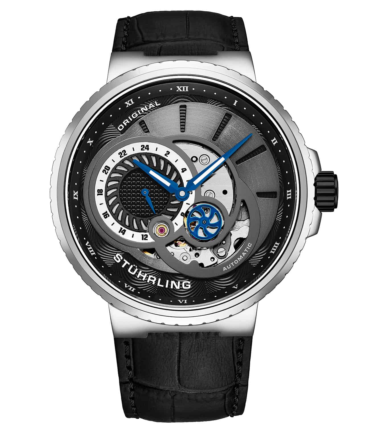 Black Dial / Silver Case / Black Band