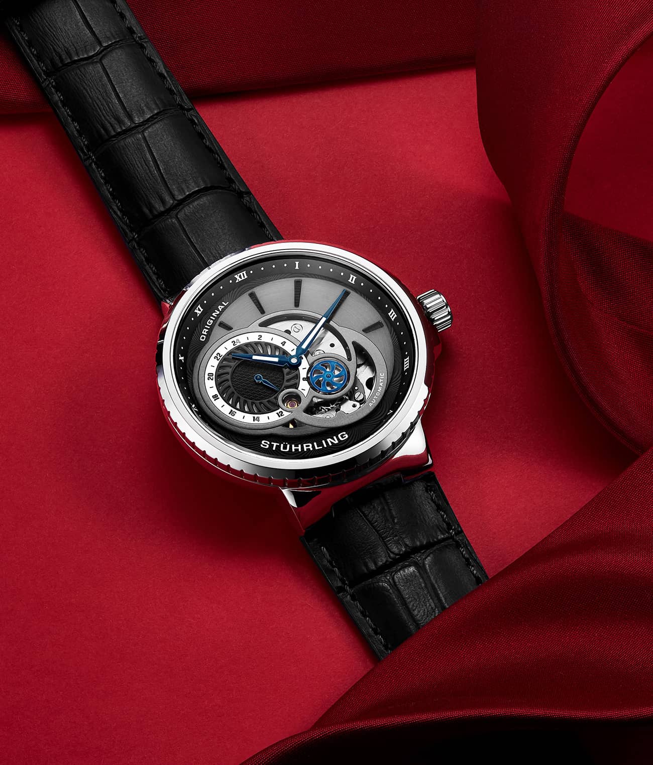 Black Dial / Silver Case / Black Band