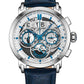  Silver Dial / Silver Case / Blue Band