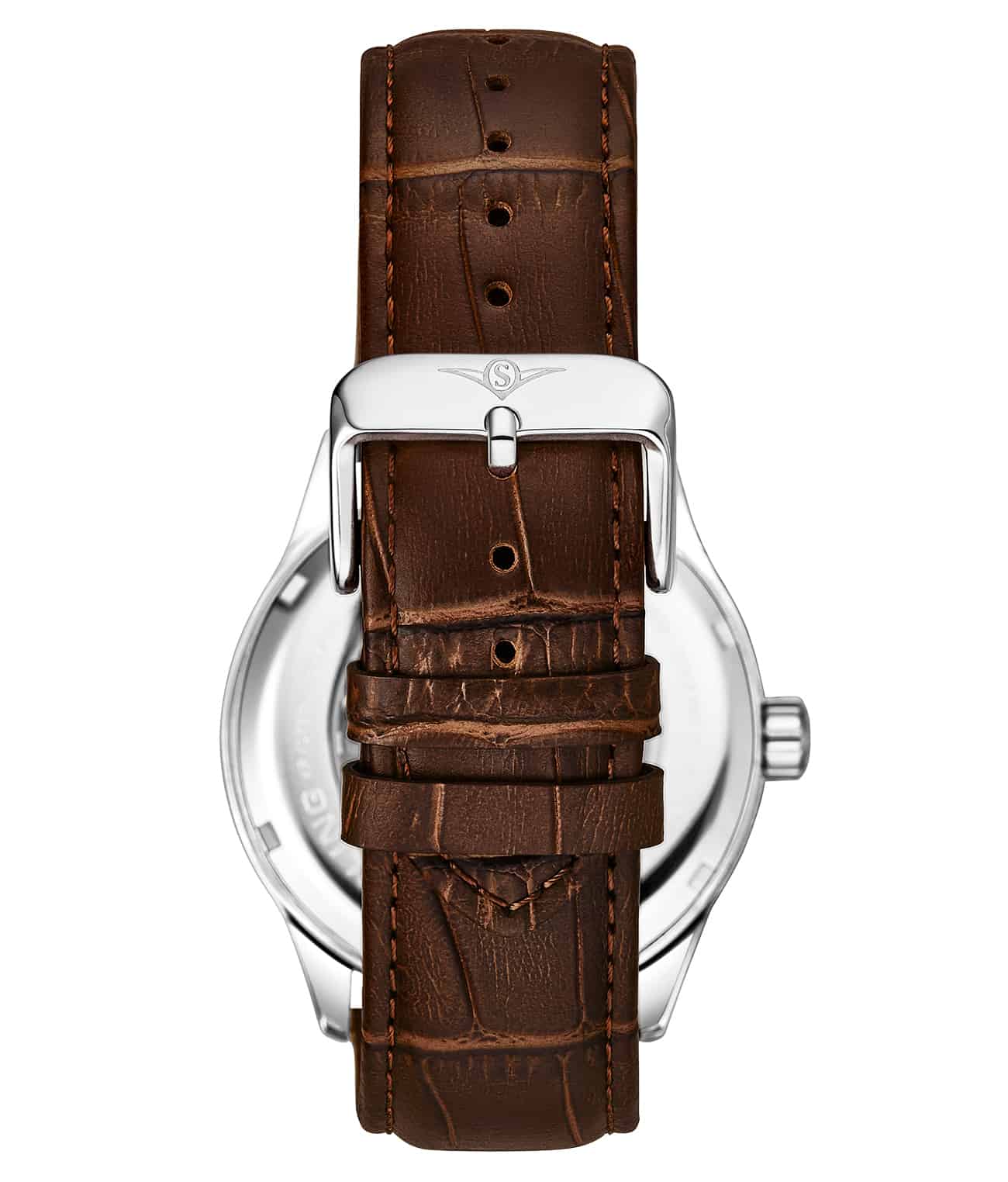  Grey Dial / Silver Case / Brown Band