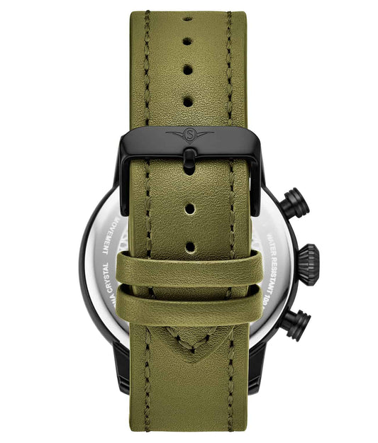  Black Dial / Black Case / Green Band