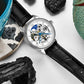  White Dial / Silver Case / Black Band