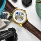  White Dial / Gold Case / Brown Band