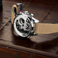 Black Dial / Silver Case / Beige Leather Strap Silver Tang Buckle